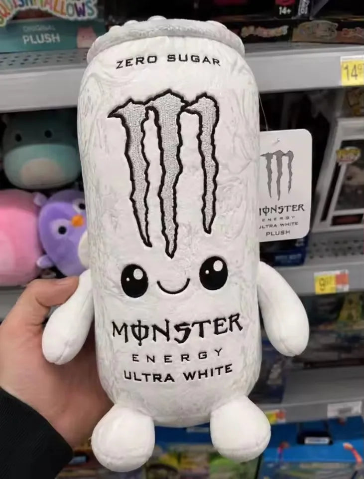 peluche Monster Energy lata branca